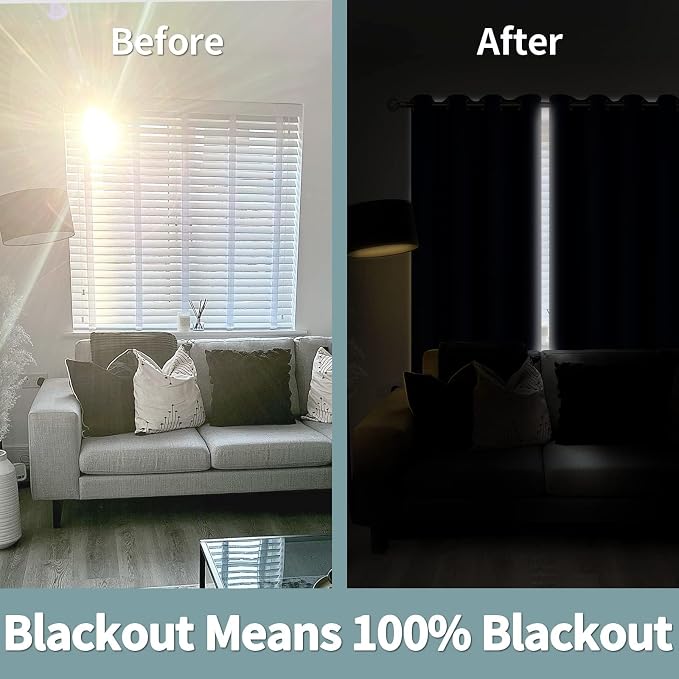 BGment Short 100% Blackout Curtains - Image 3