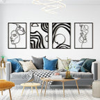 Art3d Metal Wall Art, Line Art Wall Décor, Life and Romance Story theme by Art3d