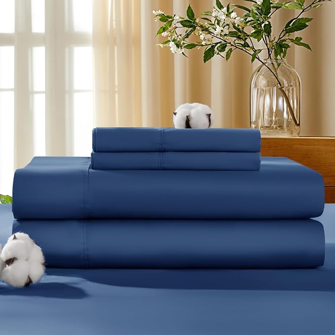 LBRO2M 100% Cotton Sheets Set Deep Pocket 19", 1000 Thread Count Queen Size 4 - Image 7
