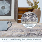 Area Rug 5×7, Vintage Boho Rug, Ultra-Soft Low Pile, Non Slip, Stain Resistant - Image 5