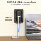 2 Pack Multi Plug Wall Outlet Extender Surge Protector 6 AC Outlet Splitter - Image 4