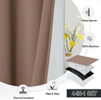 RYB HOME Soundproof & Dust Particle Filtering Curtains Blackout Window Treatment - Image 5