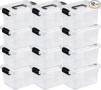 Nazhura Plastic Storage Bin, Stackable and Nestable Storage Boxes by NazhuraGoodCompanionAtHome