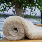 Camel Washable Shag Area Rugs for Living Room Small Plush Faux Bunny Shaggy Fur - Image 9