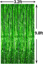 GOER 6.4 ft x 9.8 ft Metallic Tinsel Foil Fringe Curtains, Graduation, New Year - Image 5