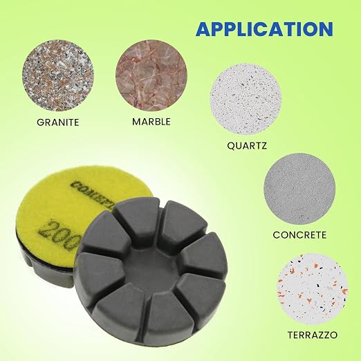 Diamond Floor Polishing Pucks for Terrazzo, Concrete Floor, 3 Inch 15mm Resin - Image 5