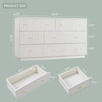 Fluted Dresser for Bedroom, Wood Tall Dresser Storage Organizer, Modern Bedroom - Image 2