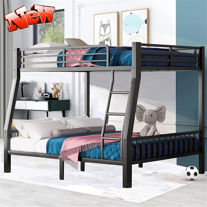 Upgraded Version Thicken Metal Heavy-Duty Full Over Queen Bunk Bed, Best Modern by Unknown