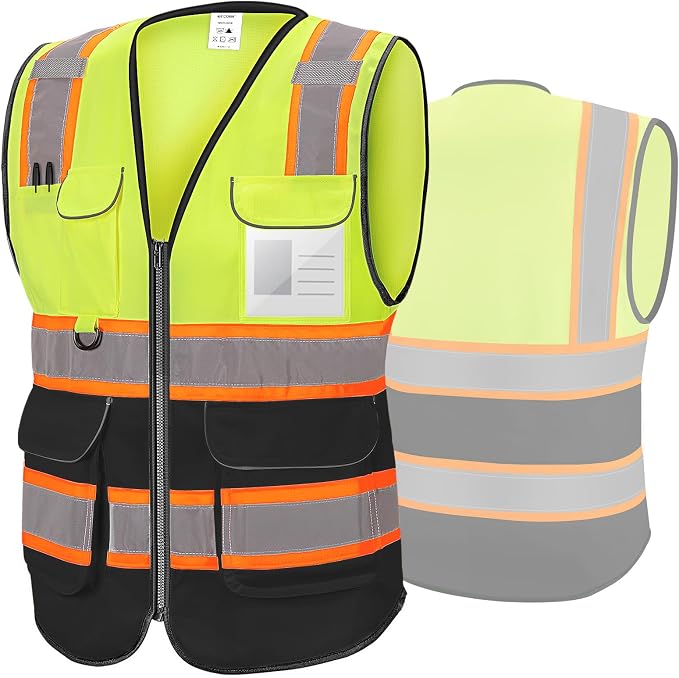 TICONN Reflective Safety Vest High Visibility Class II Mesh Vest by TICONN