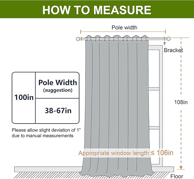 NICETOWN 108 inches Long Patio Door Curtain - Image 2
