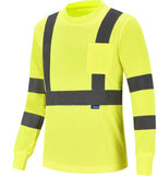 AYKRM Safety T Shirt Reflective High Visibility hi vis Long Sleeve T Shirt - Image 2