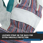 Glove Station Cowhide Split Leather Palm Work Gloves - Image 5