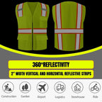 BeautyWill Custom Safety Vest Customized Logo Class 2 High Visibility - Image 6