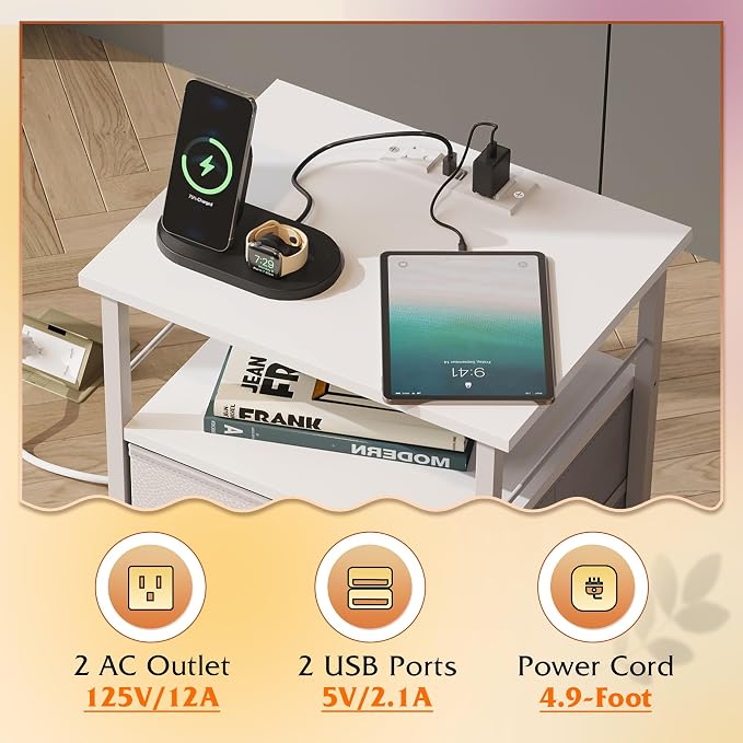 WLIVE Night Stand Set 2, Nightstands - Image 4