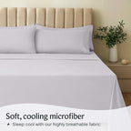 LuxClub 4 PC Sheet Set Bed Sheets Deep Pockets 16" Eco Friendly Wrinkle Free - Image 3