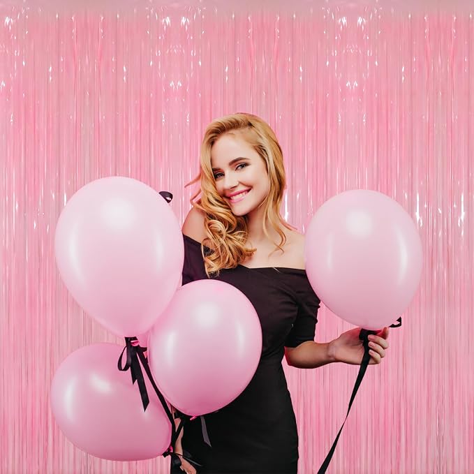GOER 3.2 ft x 8.2 ft Foil Fringe Curtains Party Photo Backdrop Party Streamers - Image 5