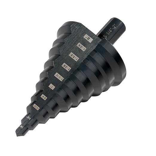 HSS 1/4-2 Inch Large High Speed Steel Step Drill bits, Doubles Flutes Large by Jeraxtools
