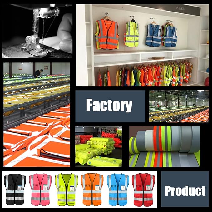 YOWESHOP High Reflective Visibility Safety Vest Custom Your Logo Safety Workwear - Image 6