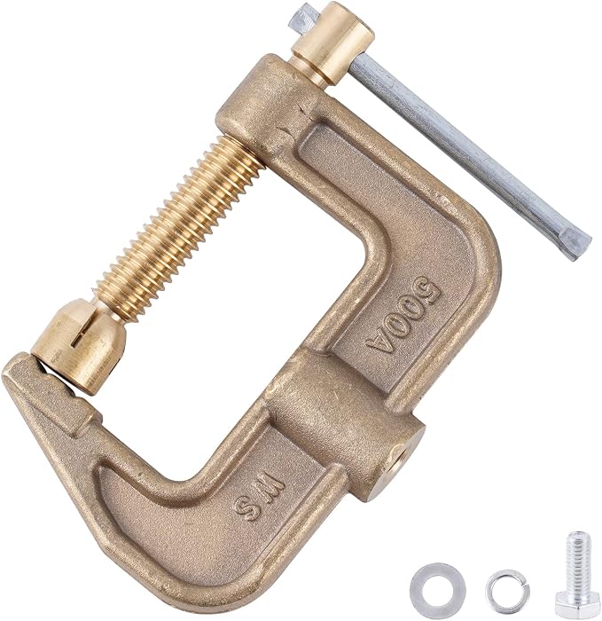Welding Ground Clamp 500Amp G-style Solid Brass Clamping Range up to 44mm Earth - Image 6