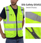 Dib Safety Vest Reflective ANSI Class 2, High Visibility Vest - Image 2