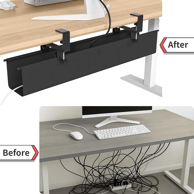 Under Desk Cable Management Tray, 36” Cord Organizer - Image 2