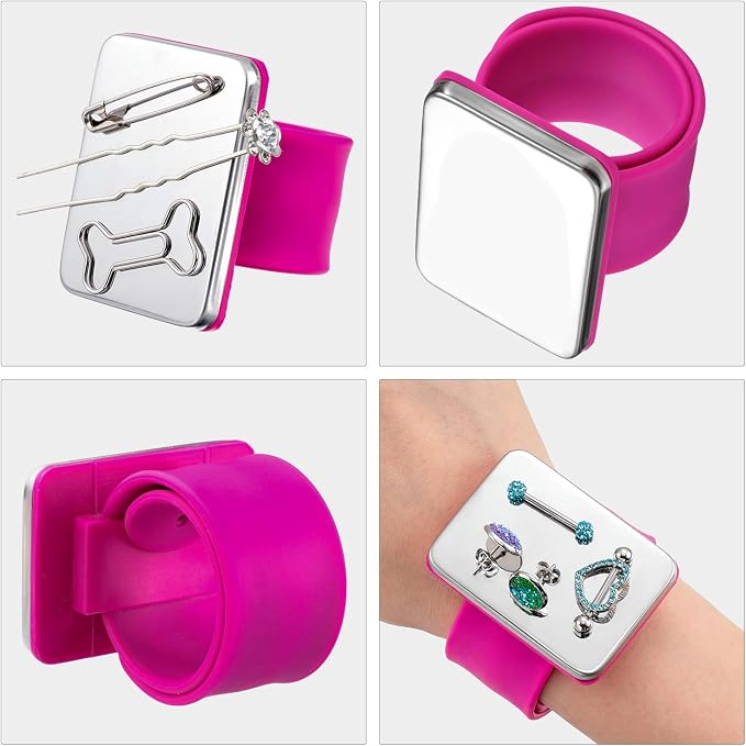 2 Pieces Magnetic Sewing Pincushion, Magnetic Wristband Pin Cushion Holder - Image 2