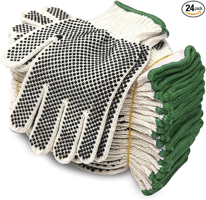 Evridwear Cotton Polyester String Knit Shell Safety Protection Work Gloves by Evridwear