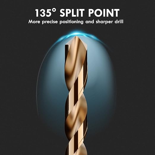 Cobalt Drill Bit Set, Stainless Steel, Cast Iron, Wood and Plastic, - Image 3