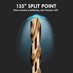 Cobalt Drill Bit Set, Stainless Steel, Cast Iron, Wood and Plastic, - Image 3