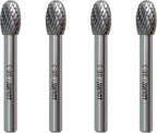 SE-3 Tungsten Carbide Burr Rotary File, Double Cut Oval Burs by LUMN