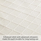 Yiran Quilt King Size Beige Summer Bedspreads Bedding Set 3 Pieces Thin - Image 5