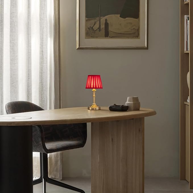 KDG Cordless Portables Table Lamp Set of 2, LED Fabric Shade Small Desk Lamps - Image 7