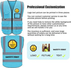 BeautyWill Custom Safety Vest Logo Class 2 High Visibility Reflevtive Vest - Image 2