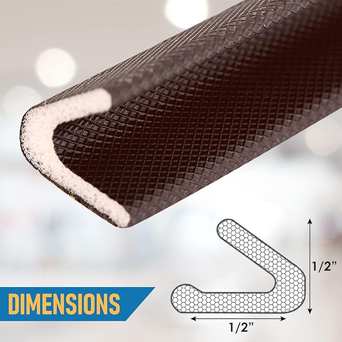 Adhesive V Shape Weatherstrip, Weather Stripping Door Seal Strip Foam Door - Image 3