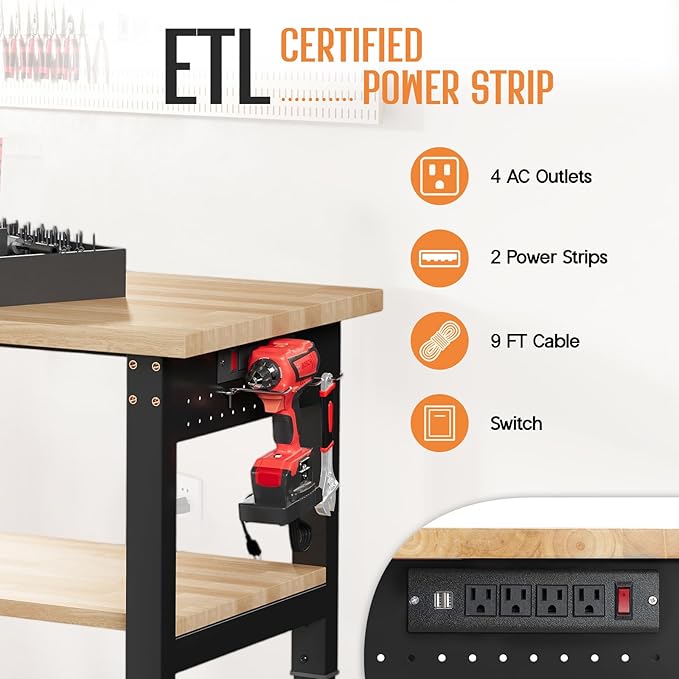 SPECRAFT Adjustable 2-Tier Workbench - Image 7