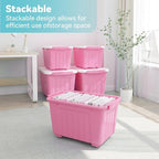 Nazhura Plastic Storage Bin, Stackable and Nestable Storage Boxes - Image 4