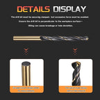 Drill Bit, 7.5mm Cutting Diameter, 4341 HSS Gold and Black 118° Cutting Angle - Image 3