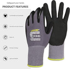 Work Gloves MicroFoam Nitrile Coated-6 Pairs, Seamless Knit Nylon Gloves - Image 7