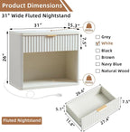 LEYAOYAO 31" Wide Fluted Nightstand - Image 2