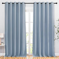 NICETOWN Vintage Blue Curtains 110 inches Long, Grommet Thermal Insulated by NICETOWN