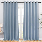 NICETOWN Vintage Blue Curtains 110 inches Long, Grommet Thermal Insulated by NICETOWN