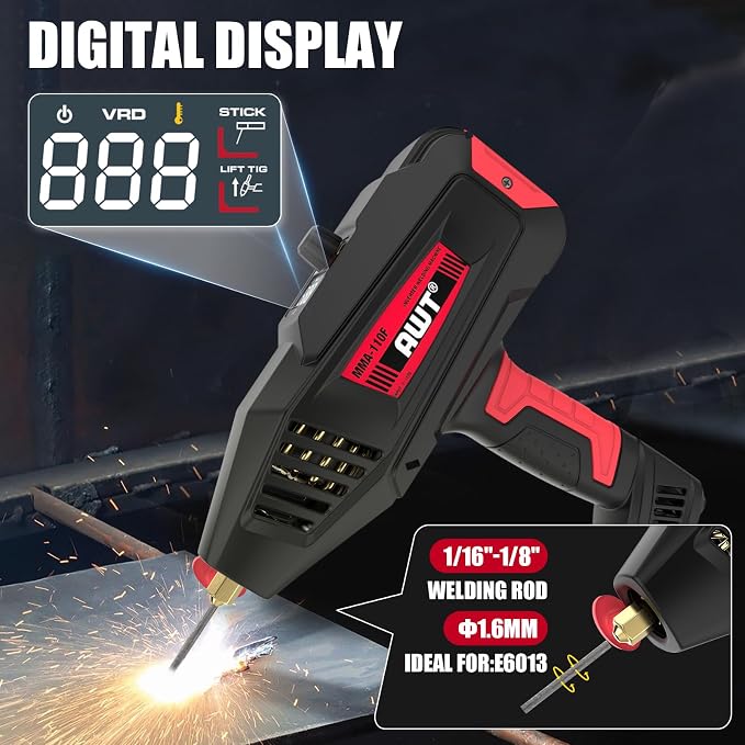 AWT Welding Machine Handheld 90Amp, ARC Welder/Lift TIG 110V Hand Held Welder - Image 3