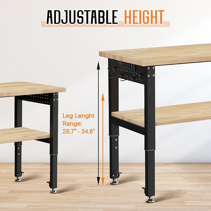 SPECRAFT Adjustable 2-Tier Workbench - Image 5