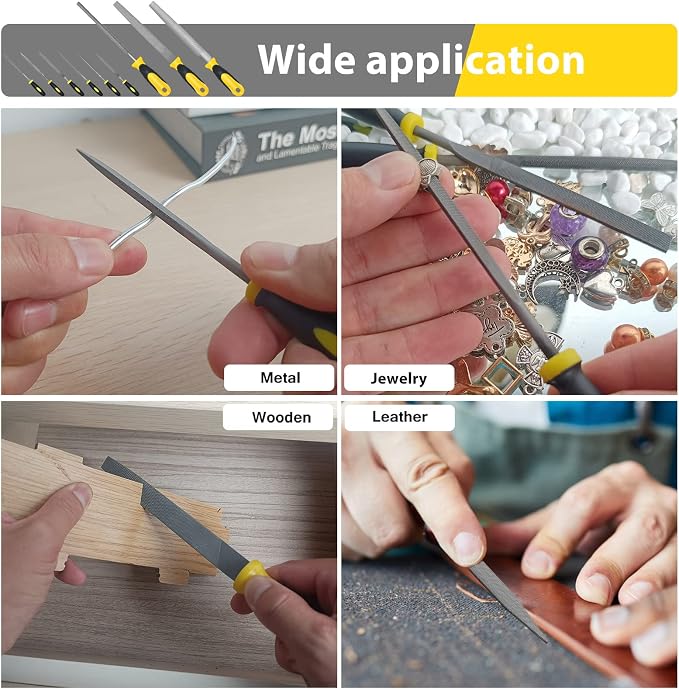 Steel File, Metal File, Half-Round/Round Files and 6 pcs Needle Files - Image 5