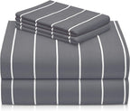 LuxClub 4 PC Full Sheet Set, Deep Pockets Wrinkle Free Cooling Bed Sheets Hotel by LuxClub