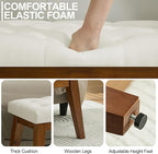 43.5'' Linen Bedroom Bench, Upholstered End of Bed Bench - Image 5
