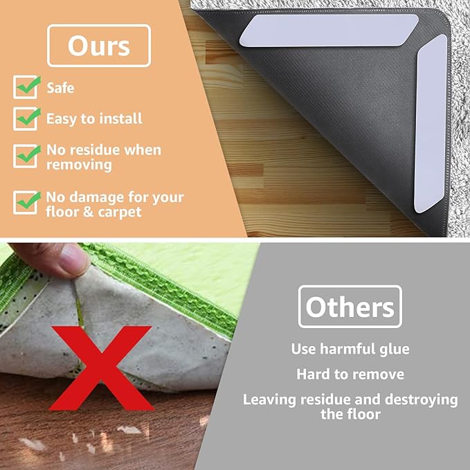 ZONGOOL 40 PCS Rug Tape, Reusable Washable Grippers - Image 4