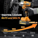 Cordless Impact Wrench 1/2 Inch, 1200N·m Brushless High Torque Impact Gun - Image 5
