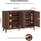 Sideboard Cabinet, Modern Fluted Storage Cabinet - Image 2