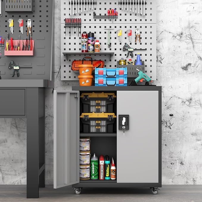 31.5''H Metal Garage Storage Cabinet - Image 8
